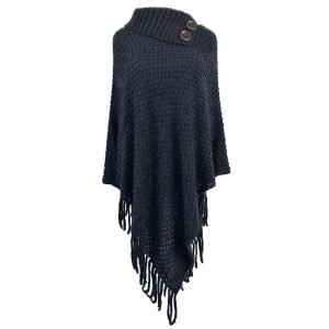 Poncho Grosse Maille Femme - 4 coloris