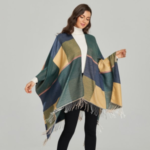 Poncho Femme Vert