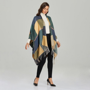 Poncho Femme Vert