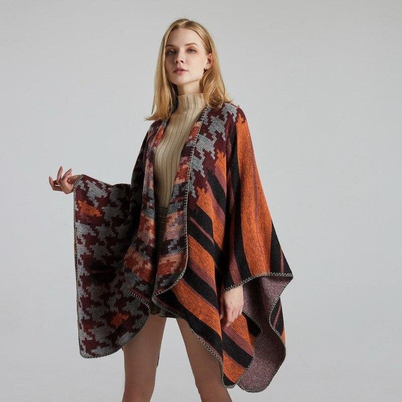 AQCQDQ Poncho Doux Et Simple Pour Femme - Style Rétro - Pour