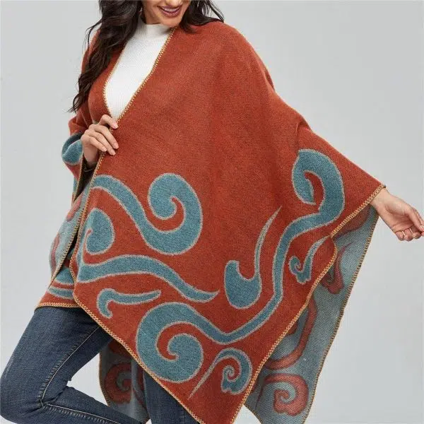 Poncho Femme Tribal