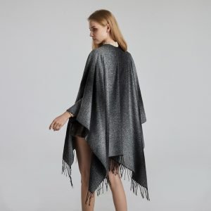 Poncho Gris Femme