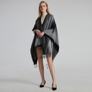 Poncho Gris Femme