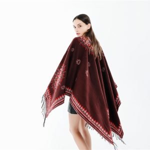 Poncho Femme Motif Ethnique