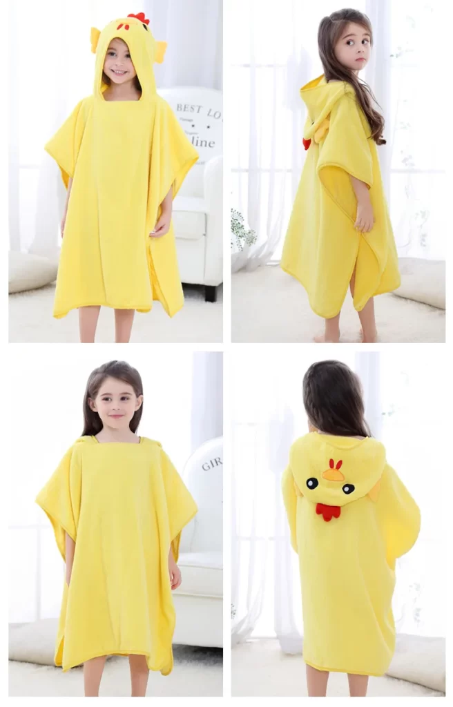 Poncho de Bain Enfant Girafe