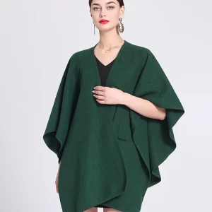 Poncho Châle Croisé - Vert