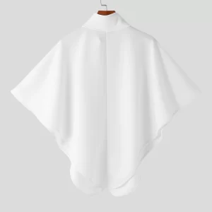 Poncho Blanc Homme