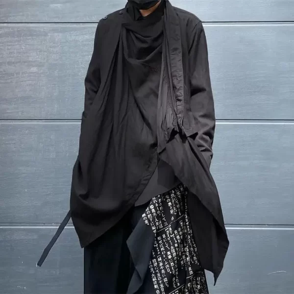 Poncho Noir Homme