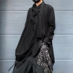 Poncho Noir Homme