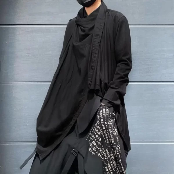 Poncho Noir Homme