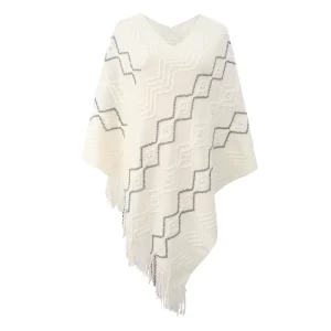 Pull Poncho Femme Sans Manche