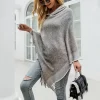 Pull Poncho Femme Grande Taille