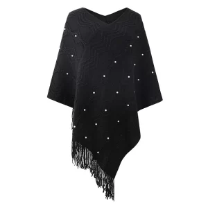 Pull Poncho Femme Sans Manche