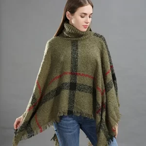 Pull Poncho Col Roulé