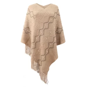 Pull Poncho Femme Sans Manche