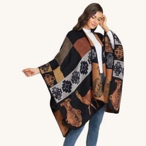 Poncho Femme - Motif Aztèque