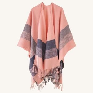 Poncho Femme Rose