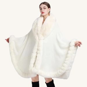 Poncho Fourrure Blanche