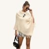 Poncho Grosse Maille Femme - 4 coloris