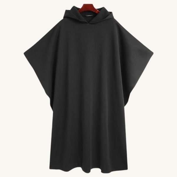 Poncho Long Noir pour Homme