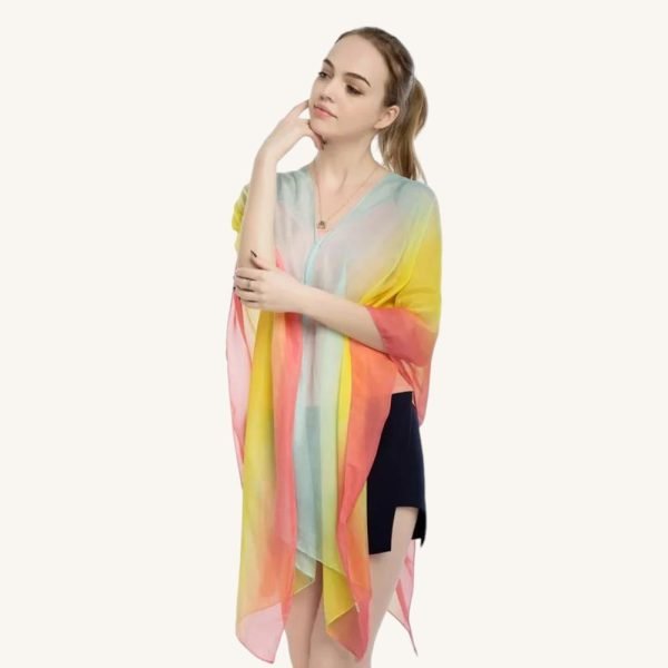 Poncho Multicolore Été Femme