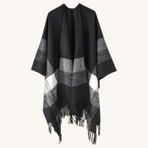 Poncho Noir et Gris