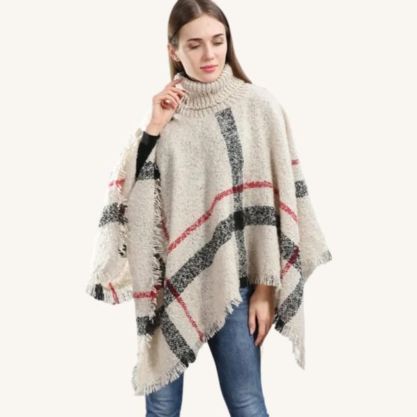 Pull Poncho Col Roulé