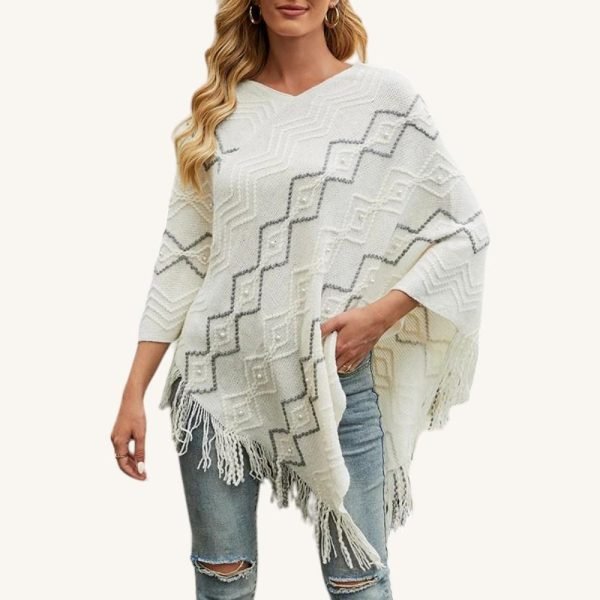 Pull Poncho Femme Sans Manche