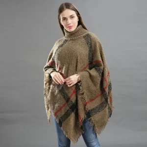 Pull Poncho Col Roulé