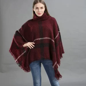 Pull Poncho Col Roulé