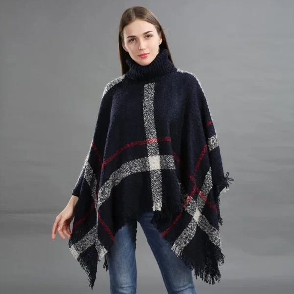 Pull Poncho Col Roulé