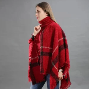 Pull Poncho Col Roulé