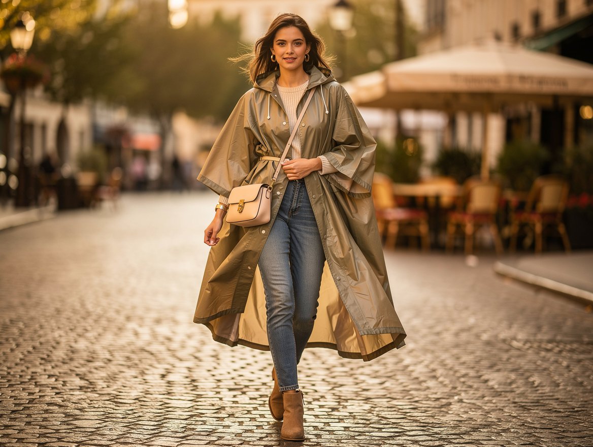 Comment porter un poncho de pluie sans sacrifier le style ?