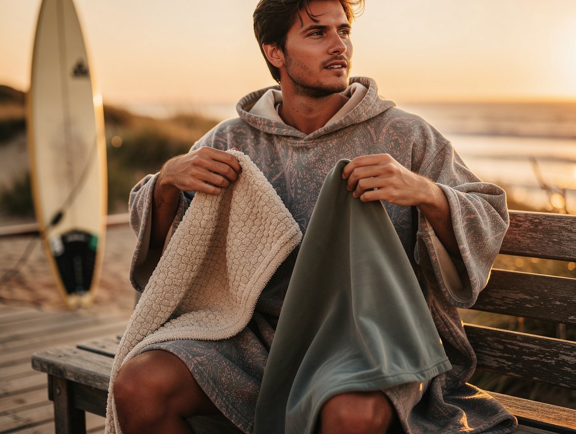 Éponge coton ou microfibre : quelle matière choisir pour votre poncho de bain surf ?