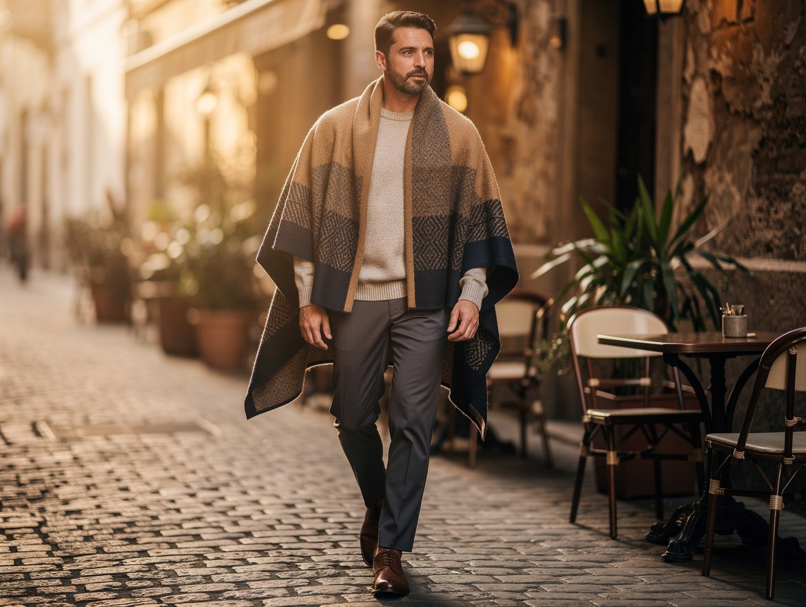 Comment porter un poncho homme au quotidien sans fausse note ?