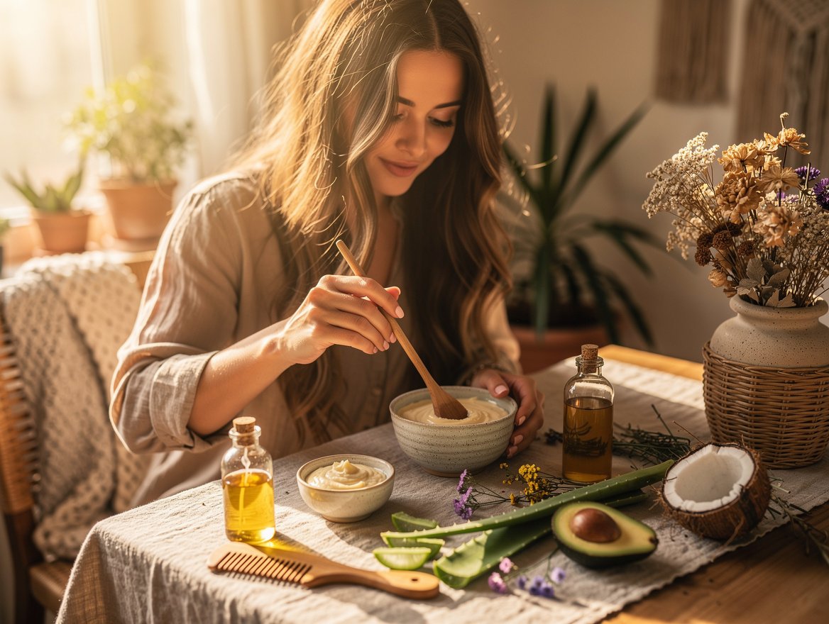 Les ingrédients stars d'un soin cheveux naturel maison