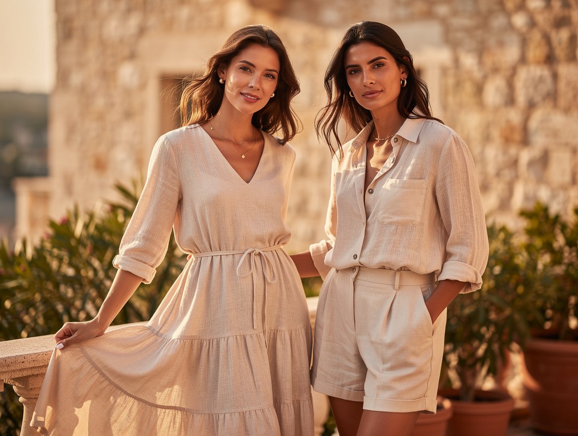 Tenue chic femme été : la robe mi-longue et l'ensemble lin, nos deux piliers – tenue ete femme